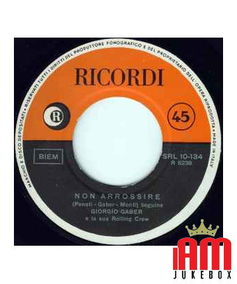 Don't Blush [Giorgio Gaber] – Vinyl 7", 45 RPM [product.brand] 1 - Shop I'm Jukebox 