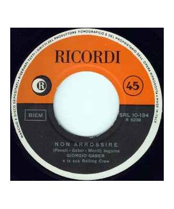 Non Arrossire [Giorgio Gaber] - Vinyl 7", 45 RPM [product.brand] 1 - Shop I'm Jukebox 