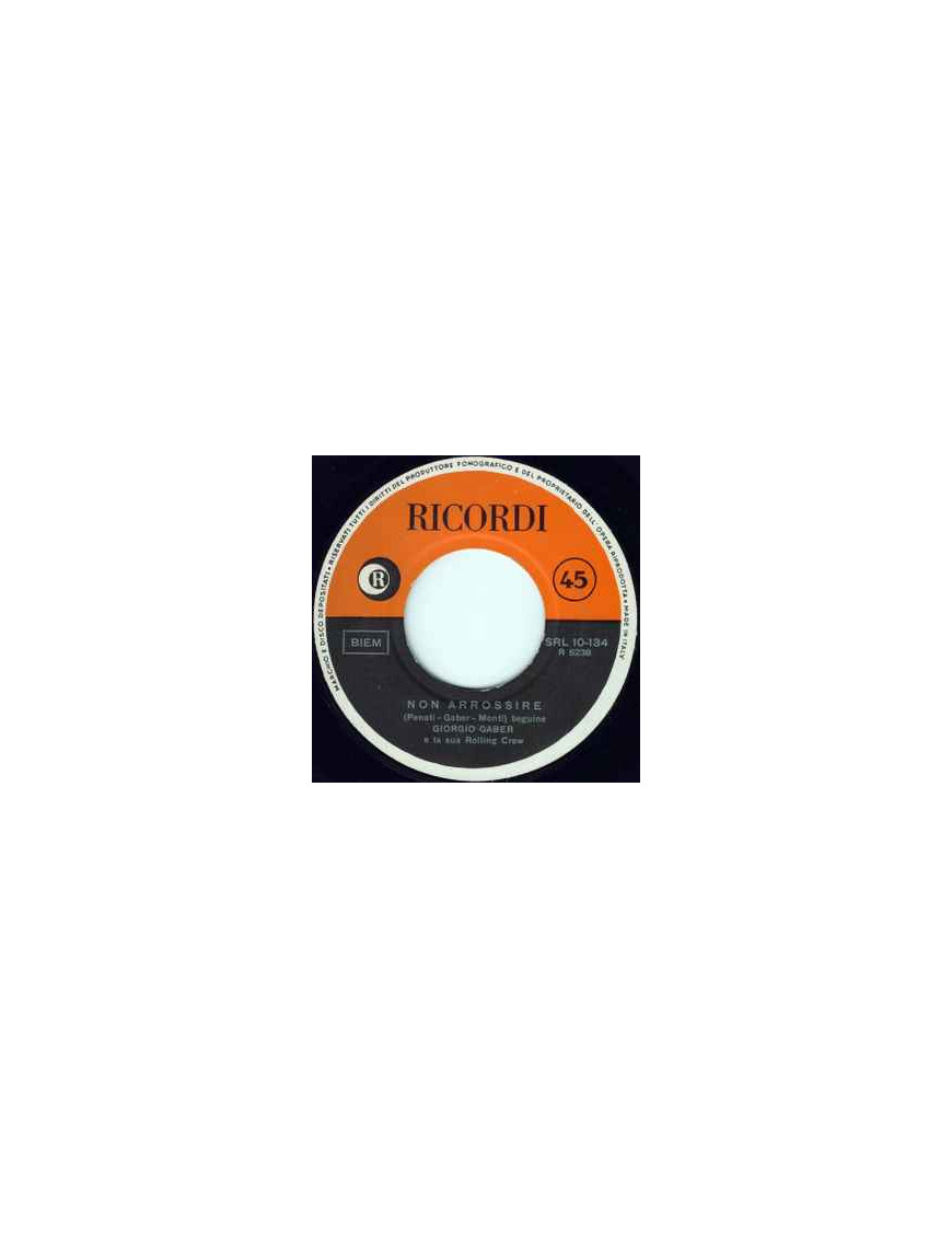 Non Arrossire [Giorgio Gaber] - Vinyl 7", 45 RPM [product.brand] 1 - Shop I'm Jukebox 