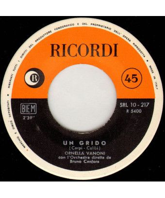 Cercami Un Grido [Ornella Vanoni] - Vinyl 7", 45 RPM [product.brand] 1 - Shop I'm Jukebox 