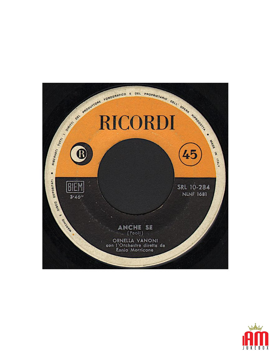 Anche Se Attento A Te [Ornella Vanoni] - Vinyl 7", 45 RPM [product.brand] 1 - Shop I'm Jukebox 