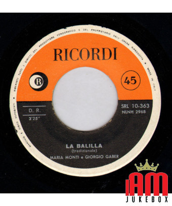 La Balilla [Maria Monti,...] – Vinyl 7", 45 RPM [product.brand] 1 - Shop I'm Jukebox 