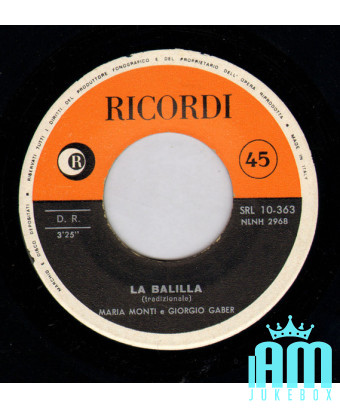 La Balilla [Maria Monti,...] - Vinyl 7", 45 RPM [product.brand] 1 - Shop I'm Jukebox 