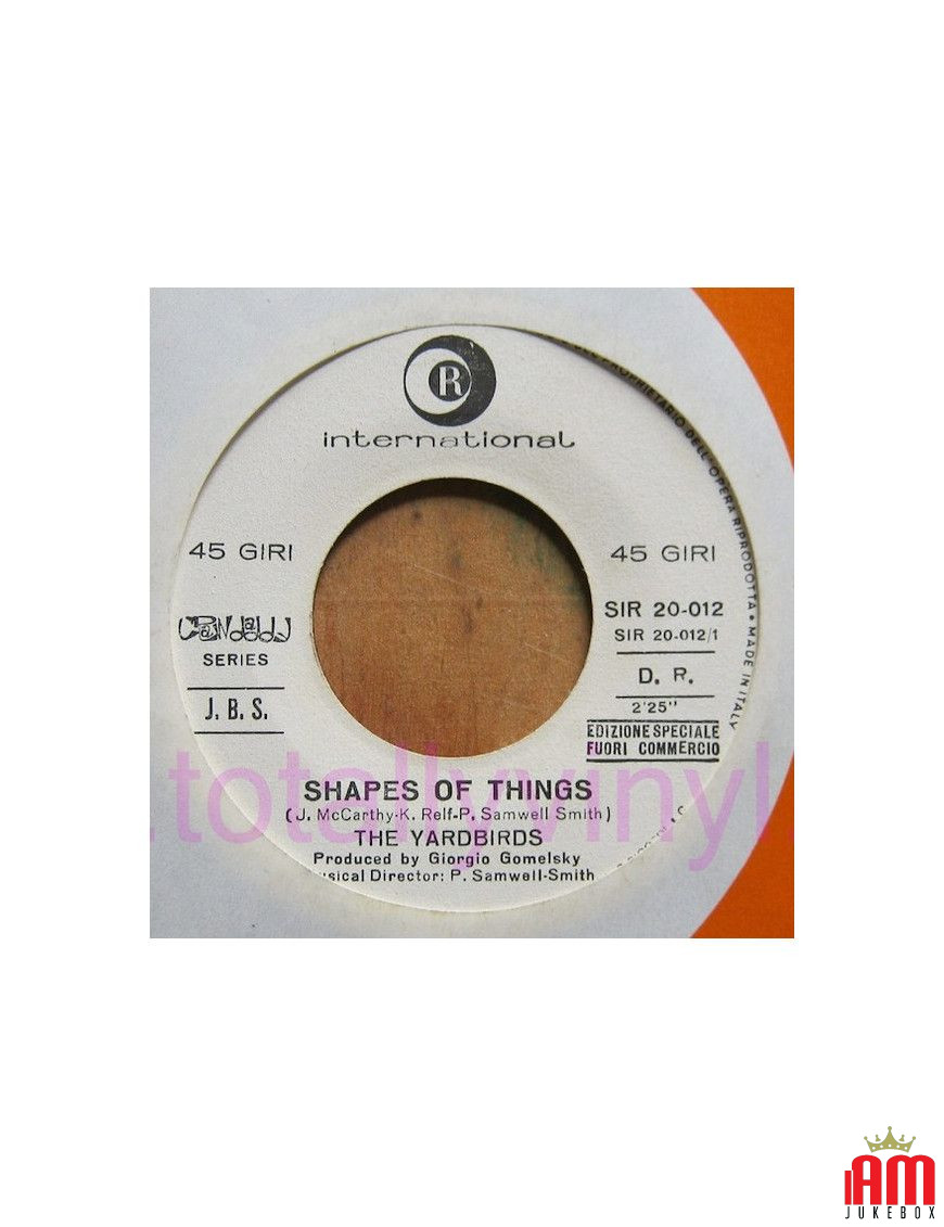 Shapes Of Things [The Yardbirds] – Vinyl 7", 45 RPM, Promo [product.brand] 1 - Shop I'm Jukebox 