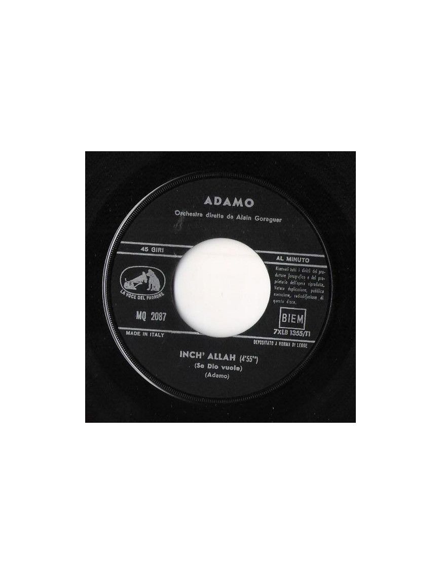 Insieme Inch'Allah [Adamo] - Vinyl 7", 45 RPM [product.brand] 1 - Shop I'm Jukebox iamjukebox.it 2208313-2024-03-29-02-05-35 