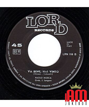 La Voglia Dell'estate [Paolo Mosca] – Vinyl 7", 45 RPM [product.brand] 1 - Shop I'm Jukebox 