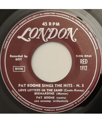 Sings The Hits Nummer 3 [Pat Boone] – Vinyl 7", EP, 45 RPM [product.brand] 1 - Shop I'm Jukebox 