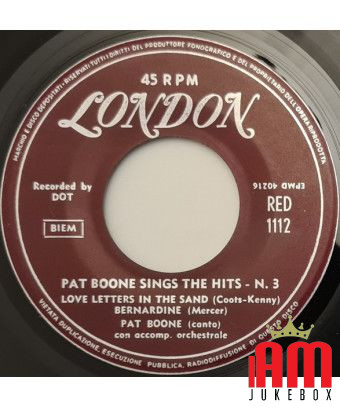 Sings The Hits Number 3 [Pat Boone] - Vinyl 7", EP, 45 RPM [product.brand] 1 - Shop I'm Jukebox 