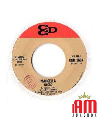 Negro [Marcella Bella] - Vinyle 7", 45 tours, stéréo [product.brand] 1 - Shop I'm Jukebox 