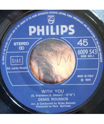 With You [Demis Roussos] – Vinyl 7", 45 RPM, Single, Stereo [product.brand] 1 - Shop I'm Jukebox 