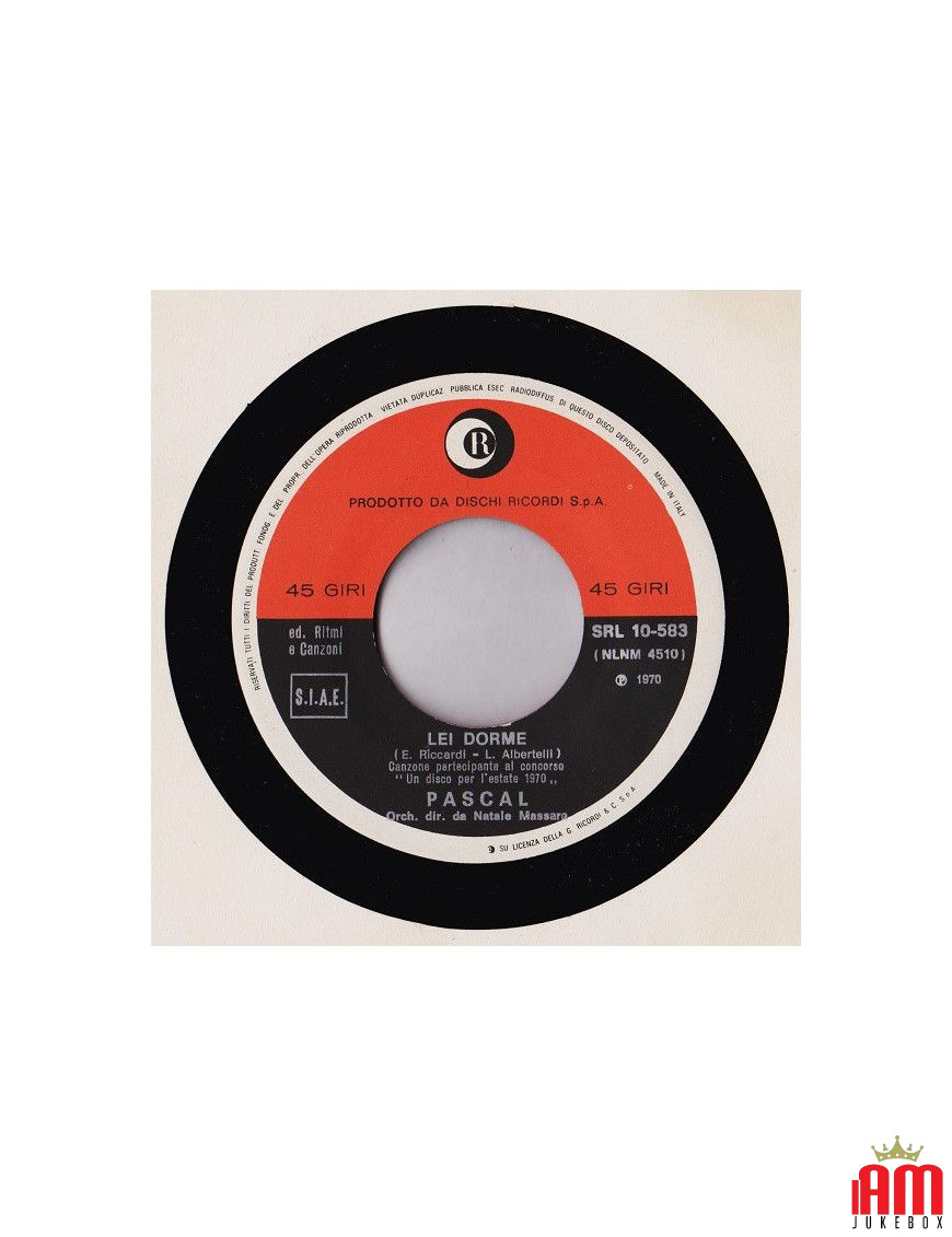 Elle dort [Pascal (37)] - Vinyl 7", 45 TR/MIN [product.brand] 1 - Shop I'm Jukebox 