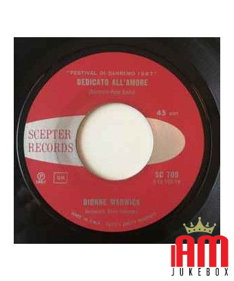 Dedicated to Love [Dionne Warwick] - Vinyl 7", 45 RPM [product.brand] 1 - Shop I'm Jukebox 