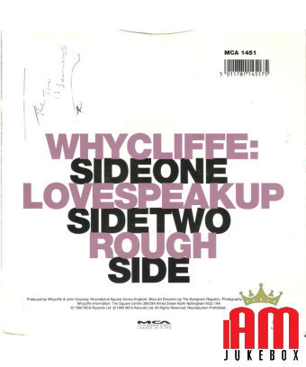 Lovespeakup [Whycliffe] - Vinyle 7", 45 tours, stéréo [product.brand] 1 - Shop I'm Jukebox 