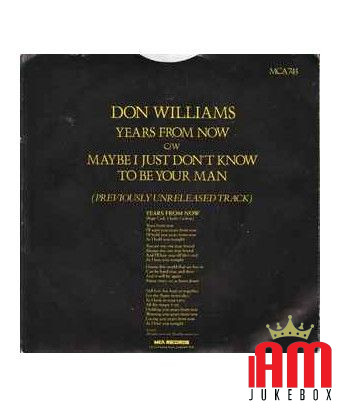 Years From Now [Don Williams (2)] - Vinyl 7", 45 RPM [product.brand] 1 - Shop I'm Jukebox 