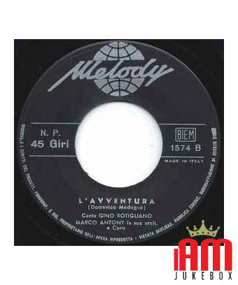 La Notte L'Avventura [Piero Nigido,...] – Vinyl 7", 45 RPM, Single [product.brand] 1 - Shop I'm Jukebox 