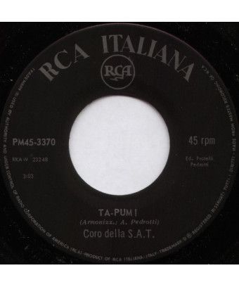 Dimanche, je vais à la messe Ta-pum [Coro Della SAT] - Vinyl 7", 45 RPM [product.brand] 1 - Shop I'm Jukebox 