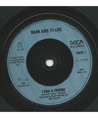 J'ai eu un ami [Rain & Tears] - Vinyl 7", 45 RPM, Single, Stéréo [product.brand] 1 - Shop I'm Jukebox 