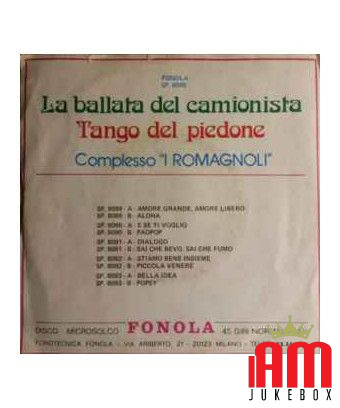 La ballade du camionneur [I Romagnoli] - Vinyle 7", 45 tours [product.brand] 1 - Shop I'm Jukebox 