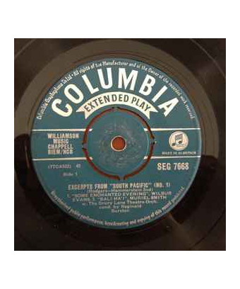 Excerpts From "South Pacific" (1) [Wilbur Evans,...] - Vinyl 7", EP, 45 RPM [product.brand] 1 - Shop I'm Jukebox 