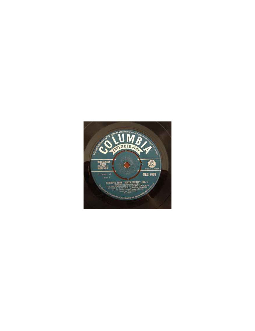 Excerpts From "South Pacific" (1) [Wilbur Evans,...] - Vinyl 7", EP, 45 RPM [product.brand] 1 - Shop I'm Jukebox 