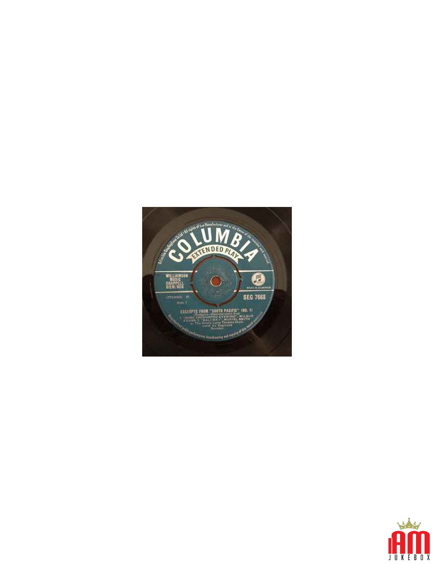 Excerpts From "South Pacific" (1) [Wilbur Evans,...] - Vinyl 7", EP, 45 RPM [product.brand] 1 - Shop I'm Jukebox 