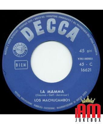 La Mamma [Los Machucambos] - Vinyl 7", 45 RPM [product.brand] 1 - Shop I'm Jukebox 