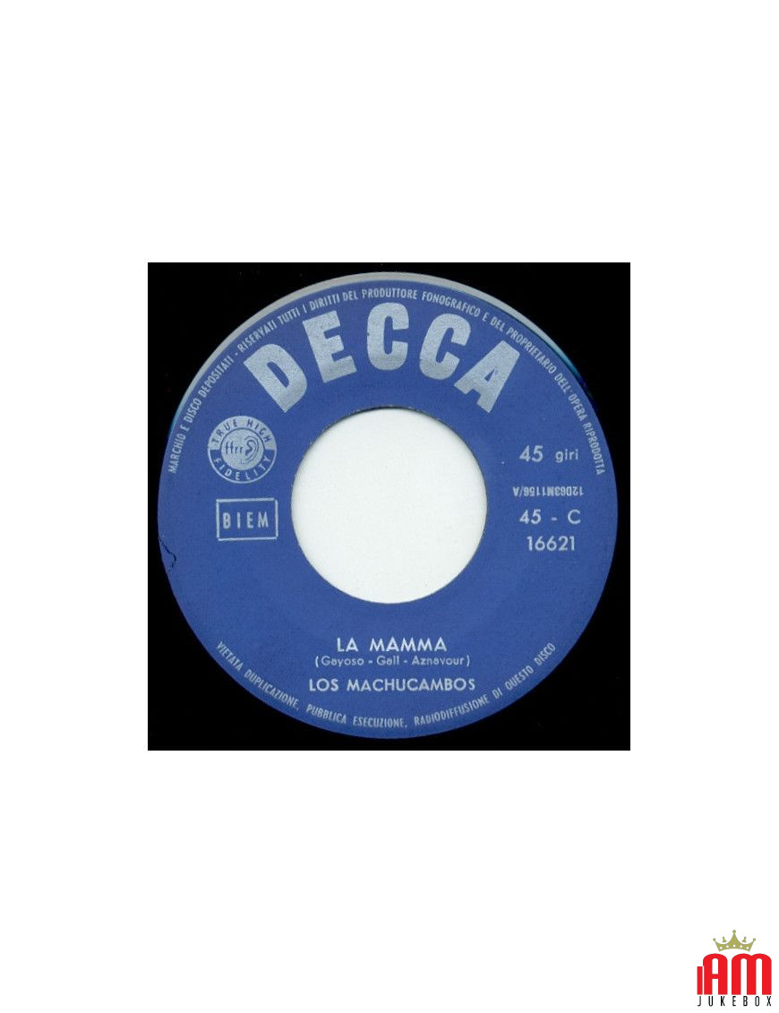 La Mamma [Los Machucambos] - Vinyl 7", 45 RPM [product.brand] 1 - Shop I'm Jukebox 