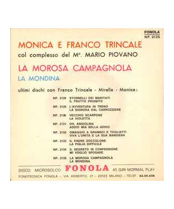 La Morosa Campagnola La Mondina [Franco Trincale,...] – Vinyl 7", 45 RPM [product.brand] 1 - Shop I'm Jukebox 