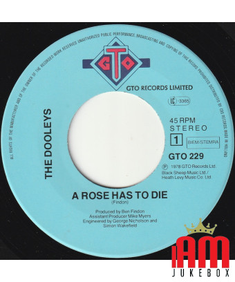 Eine Rose muss sterben [The Dooleys] – Vinyl 7", 45 RPM, Single, Stereo