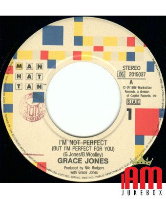 Je ne suis pas parfait (mais je suis parfait pour toi) [Grace Jones] - Vinyl 7", Single