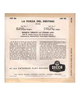 La Forza Del Destino [Giuseppe Verdi,...] - Vinyl 7", 45 RPM, EP