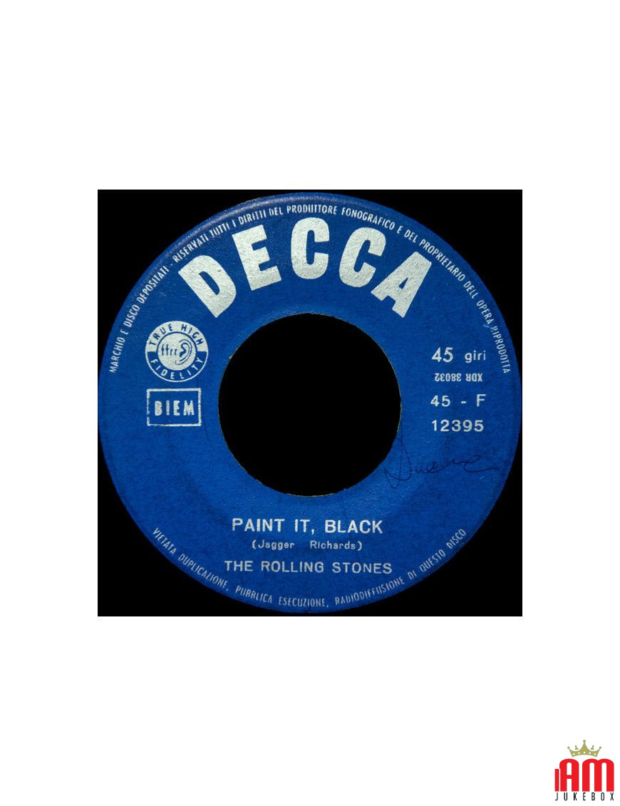 Paint It, Black [The Rolling Stones] - Vinyl 7", 45 RPM, Single [product.brand] 1 - Shop I'm Jukebox 