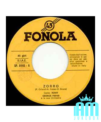 Zorro Twistin' Blues Rock [Romy (10),...] - Vinyl 7", 45 RPM [product.brand] 1 - Shop I'm Jukebox 