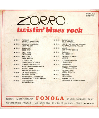 Zorro Twistin' Blues Rock [Romy (10),...] - Vinyle 7", 45 tours [product.brand] 1 - Shop I'm Jukebox 