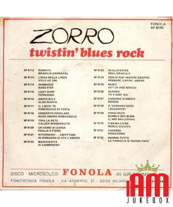 Zorro Twistin' Blues Rock [Romy (10),...] - Vinyle 7", 45 tours [product.brand] 1 - Shop I'm Jukebox 