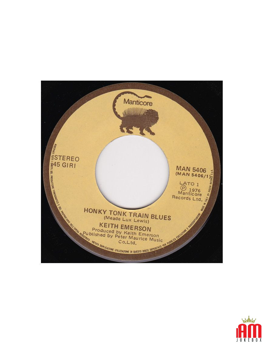 Honky Tonk Train Blues [Keith Emerson] - Vinyl 7", 45 RPM, Single [product.brand] 1 - Shop I'm Jukebox 