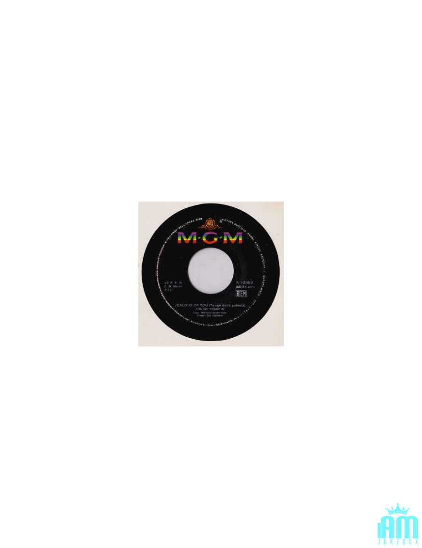 Jealous Of You [Connie Francis] - Vinyle 7", 45 tours [product.brand] 1 - Shop I'm Jukebox 