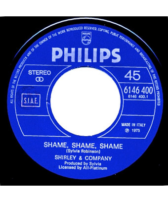Shame, Shame, Shame [Shirley & Company] - Vinyl 7", 45 RPM [product.brand] 1 - Shop I'm Jukebox 