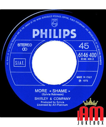 Honte, honte, honte [Shirley & Company] - Vinyle 7", 45 tours [product.brand] 1 - Shop I'm Jukebox 