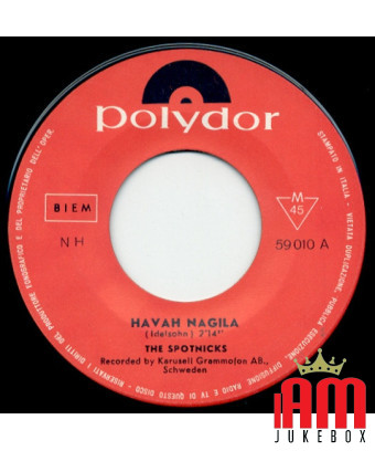 Havah Nagila Valentina [The Spotnicks] – Vinyl 7", 45 RPM, Single [product.brand] 1 - Shop I'm Jukebox 