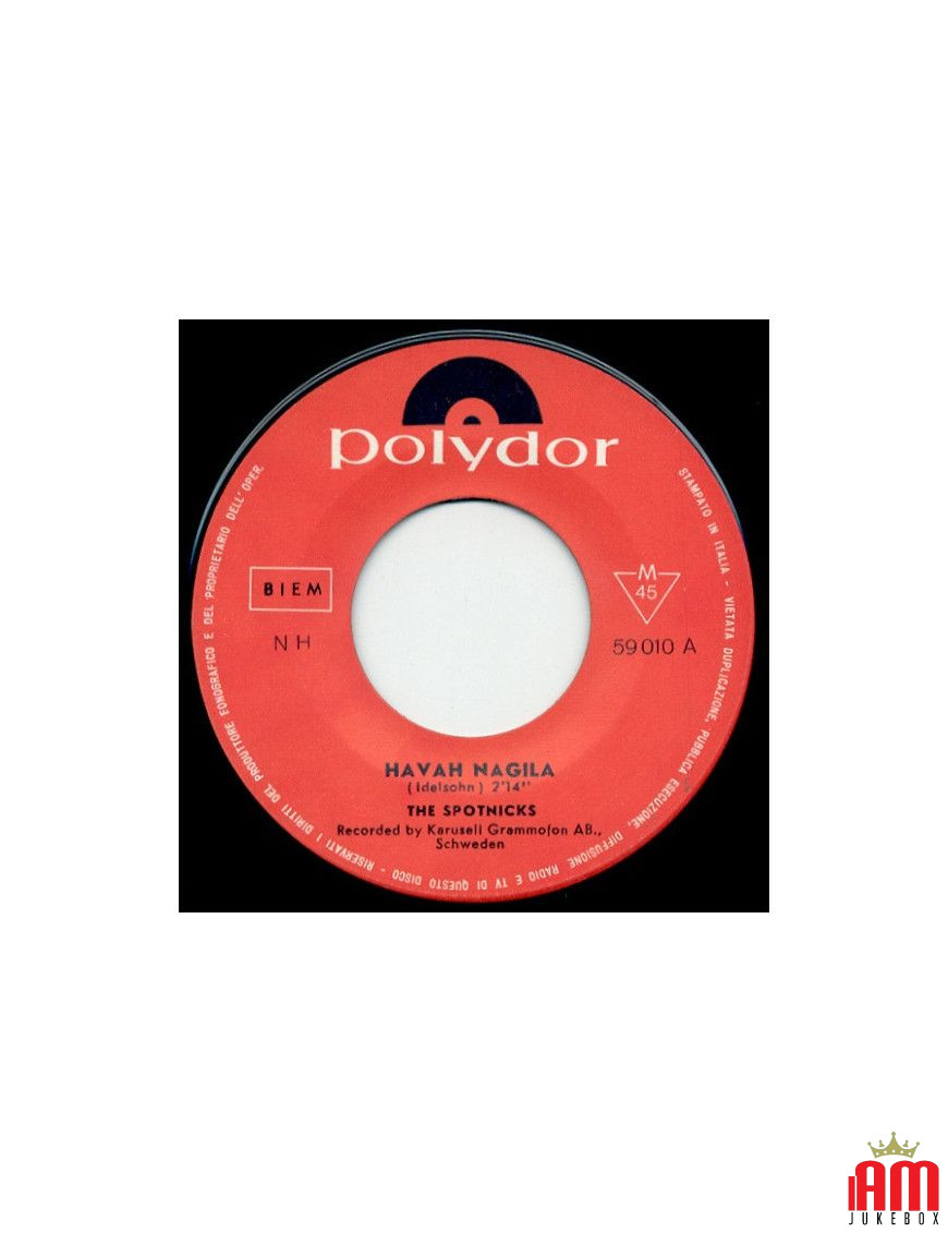 Havah Nagila Valentina [The Spotnicks] - Vinyl 7", 45 RPM, Single [product.brand] 1 - Shop I'm Jukebox 