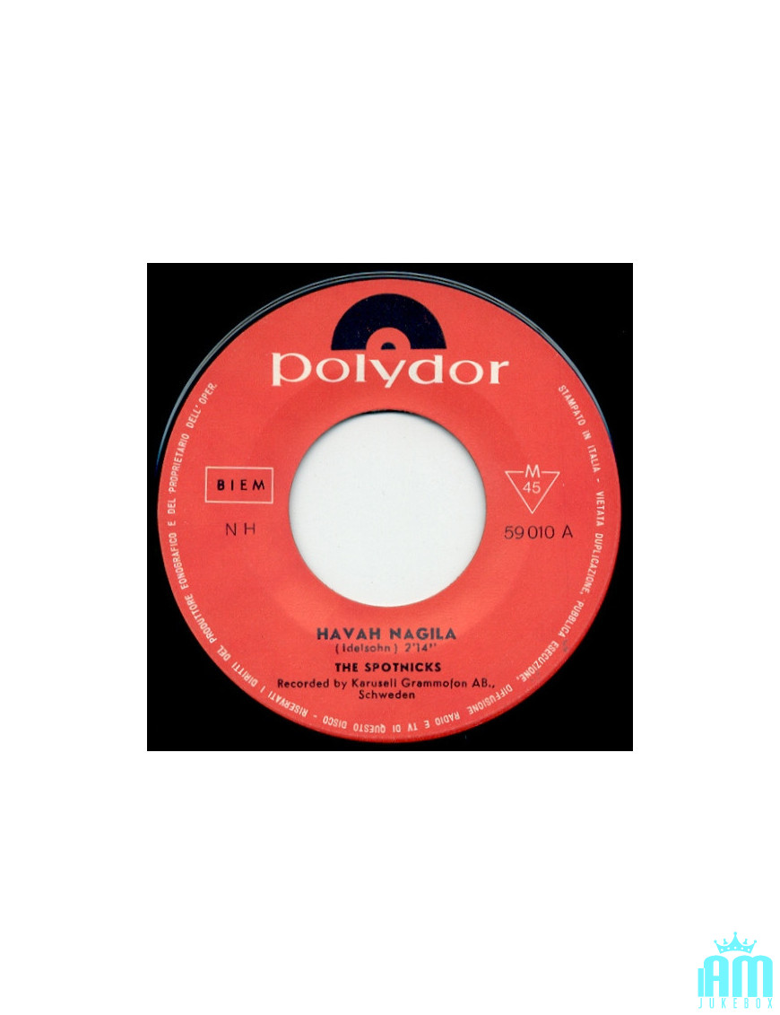 Havah Nagila Valentina [The Spotnicks] - Vinyl 7", 45 tours, Single [product.brand] 1 - Shop I'm Jukebox 