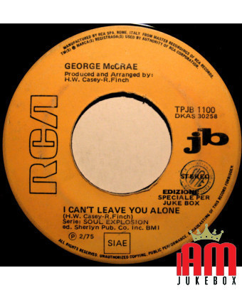 Amanti Mai I Can't Leave You Alone [Panda (6),...] - Vinyl 7", 45 RPM, Jukebox [product.brand] 1 - Shop I'm Jukebox 