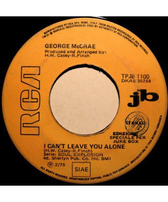 Amanti Mai   I Can't Leave You Alone [Panda (6),...] - Vinyl 7", 45 RPM, Jukebox