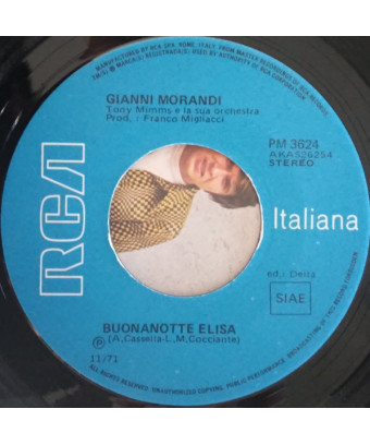 Bonne nuit Elisa au concert de Chopin [Gianni Morandi] - Vinyle 7", 45 tours, stéréo