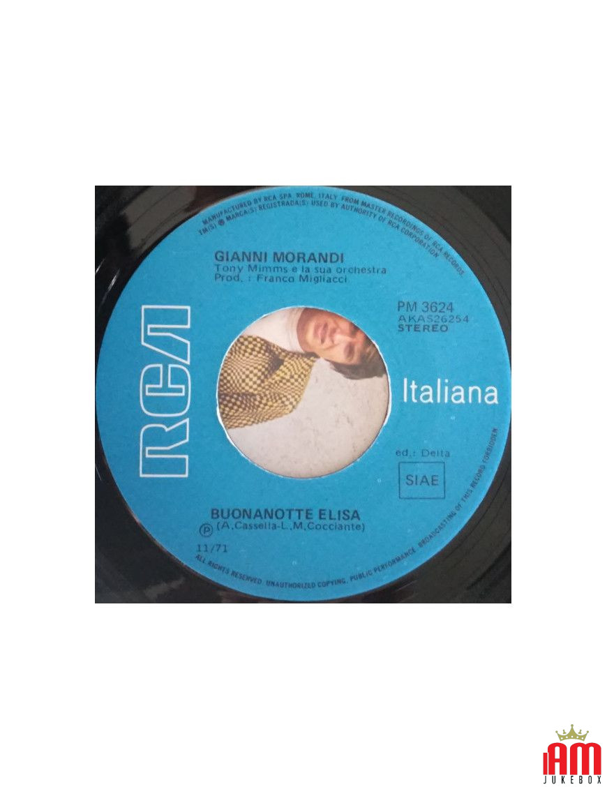 Buonanotte Elisa A Quel Concerto Di Chopin [Gianni Morandi] - Vinyl 7", 45 RPM, Stereo [product.brand] 1 - Shop I'm Jukebox 