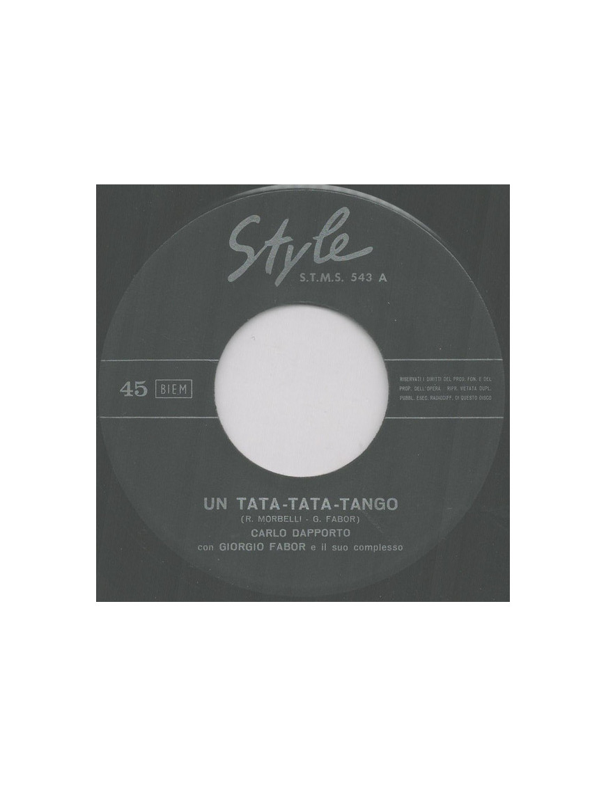 Un Tata-Tata-Tango [Carlo Dapporto] - Vinyl 7", 45 RPM [product.brand] 1 - Shop I'm Jukebox 