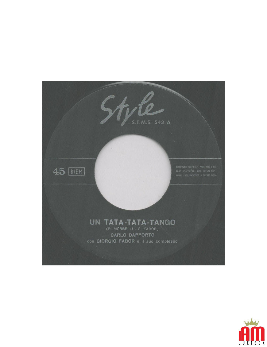 Un Tata-Tata-Tango [Carlo Dapporto] - Vinyle 7", 45 TR/MIN