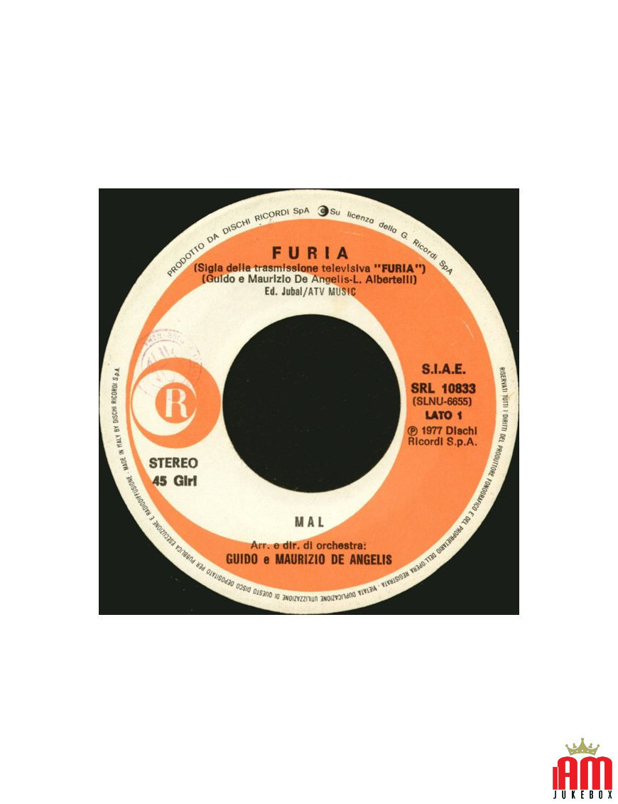 Furia [Mal,...] - Vinyl 7", 45 RPM, Stereo [product.brand] 1 - Shop I'm Jukebox 