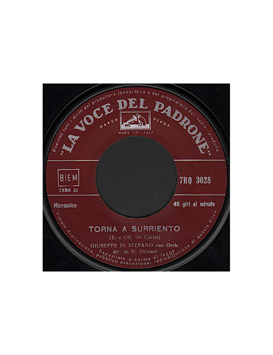 Torna A Surriento Core 'Ngrato [Giuseppe di Stefano] - Vinyl 7", 45 RPM